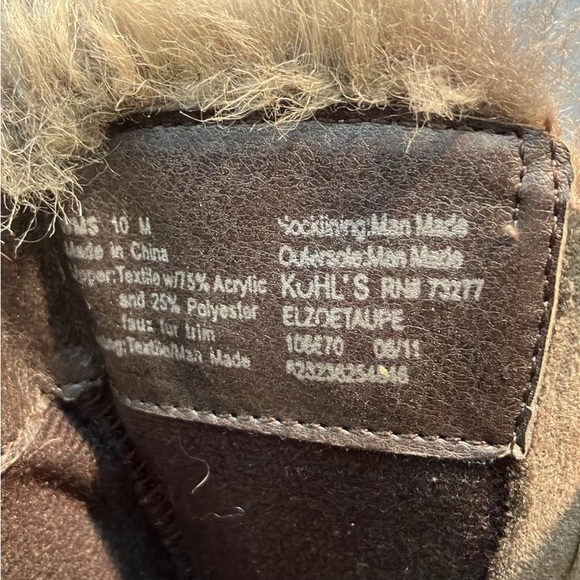 Women's Faux Fur Boots - Brown - Picture 3 of 4